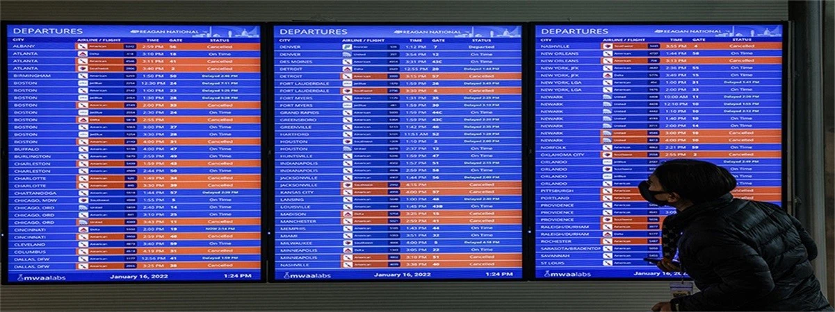 The digital signage in the airport displays the timetable all the time. The digital signage in the airport displays the timetable all the time.