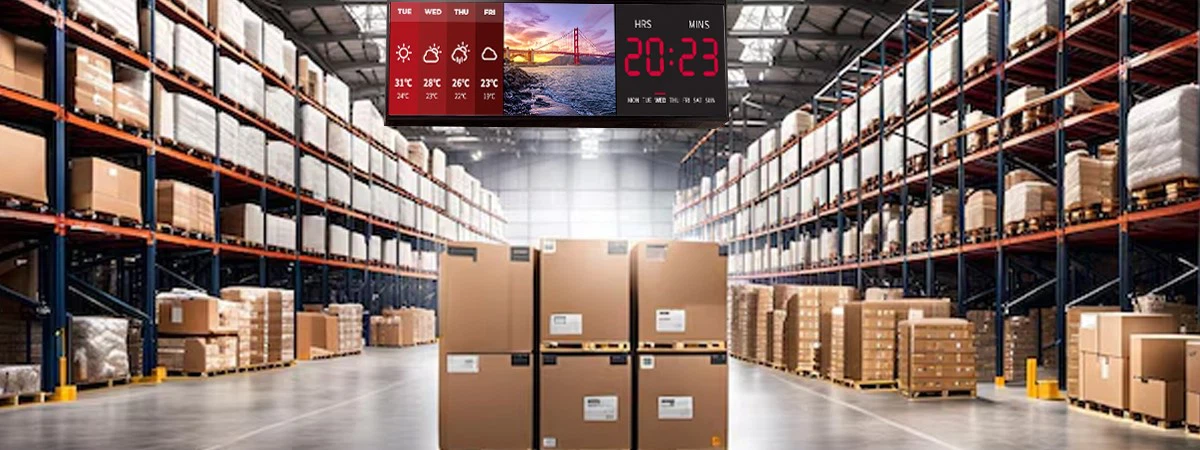 Stretched bar display for warehousing Stretched bar display for warehousing